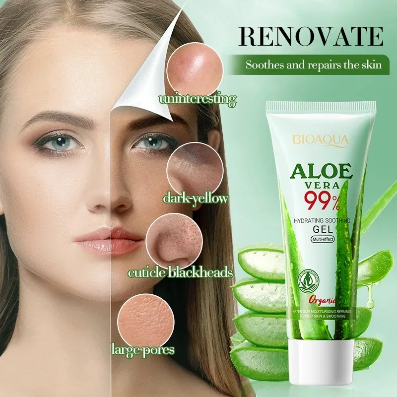 Feuchtigkeitsspendendes Aloe Vera Gel Ist Für Gesicht Und Körper Geeignet, Hydratisierend Und Feuchtigkeitsspendend, Repariert Sonnenbrand, Geeignet Für Empfindliche Haut Und Aknebehandlung. Feuchtigkeitsspendendes Aloe Vera Gel Ist Für Gesicht Und Körper Geeignet, Hydratisierend Und Feuchtigkeitsspendend, Repariert Sonnenbrand, Geeignet Für Empfindliche Haut Und Aknebehandlung. - Image 3