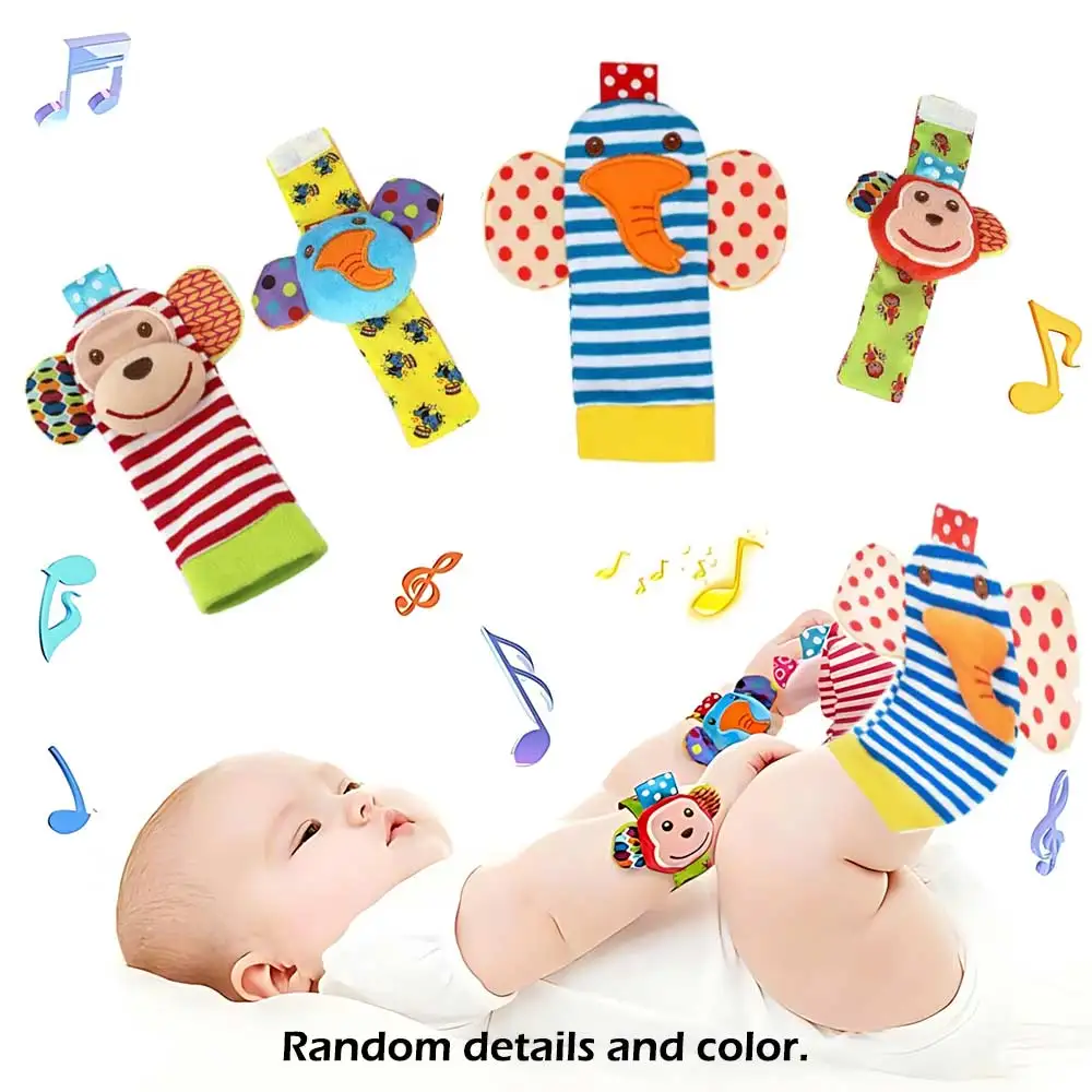 4Pcs Baby Rattle Toys Cute Stuffed Animals Wrist Rattle Foot Finder Socks 0~24 Months For Infant Boy Girl Newborn Gift 4Pcs Baby Rattle Toys Cute Stuffed Animals Wrist Rattle Foot Finder Socks 0~24 Months For Infant Boy Girl Newborn Gift - Image 15