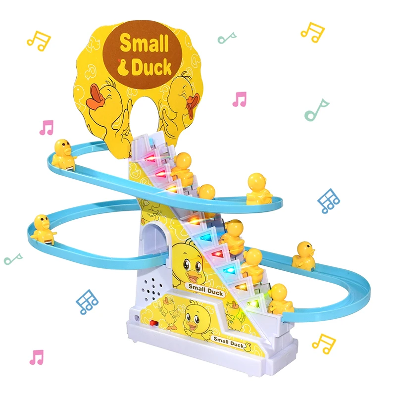 Climbing Stairs Track Toys Electric Duck Diy Rail Racing Track Roller Coaster Toys Set Light Music Educational Toy For Kids Gift Climbing Stairs Track Toys Electric Duck Diy Rail Racing Track Roller Coaster Toys Set Light Music Educational Toy For Kids Gift - Image 7