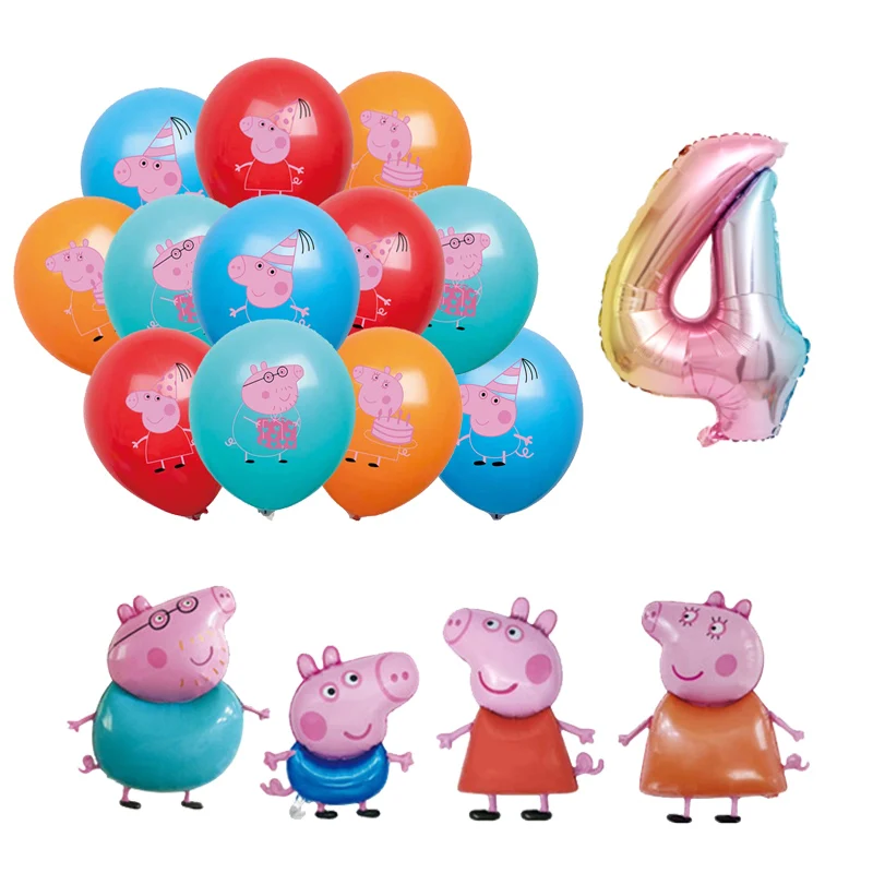 Peppa Pig Geburtstagsparty-Dekoration, George Page Family Ballon Für Kinder, Eventzubehör, Geschirr, Banner, Hintergrund, Geschenk, Babyparty Peppa Pig Geburtstagsparty-Dekoration, George Page Family Ballon Für Kinder, Eventzubehör, Geschirr, Banner, Hintergrund, Geschenk, Babyparty - Image 31
