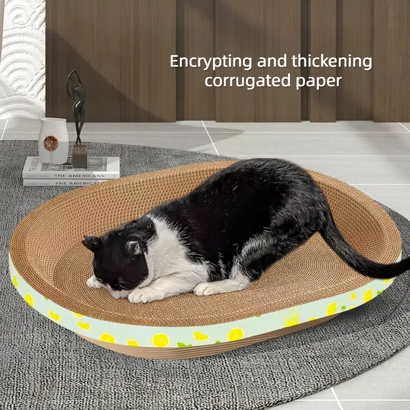 Cardboard Cat Scratchers Round Shape Scratching Bed Scratch Lounge For Kitten Play Scratch Cardboard Cat Scratchers Round Shape Scratching Bed Scratch Lounge For Kitten Play Scratch - Image 3