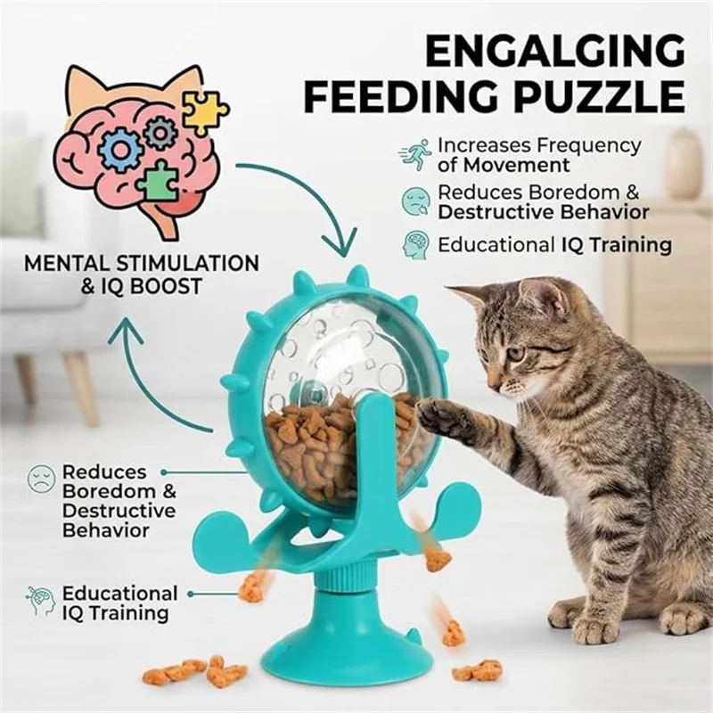 Katzen- Und Hundesnack-Spender-Spielzeug - Interaktiver Futterautomat Für Haustiere, 360° Futter-Spielzeug ° Drehbares Lebensmittel-Leckage-Prüfgerät Katzen- Und Hundesnack-Spender-Spielzeug - Interaktiver Futterautomat Für Haustiere, 360° Futter-Spielzeug ° Drehbares Lebensmittel-Leckage-Prüfgerät - Image 3