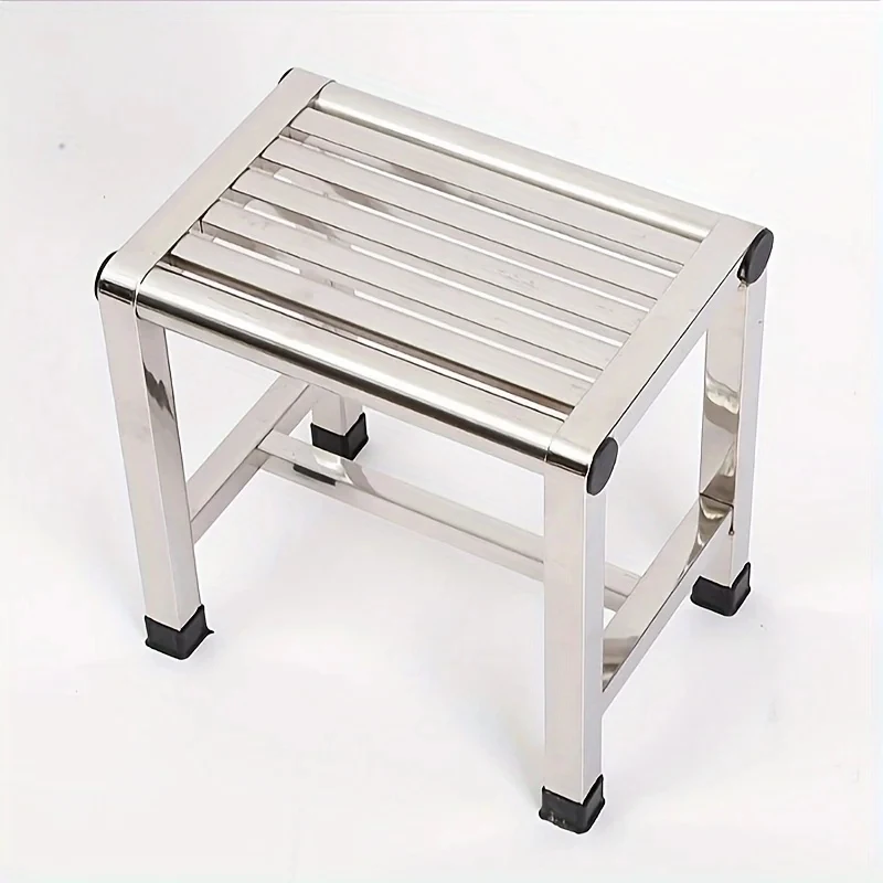 Multi Functional Stainless Steel Stool - Durable Thick &Amp; Sturdy Stool, Ideal For Living Room, Bathroom, Kitchen, Corridors Multi Functional Stainless Steel Stool - Durable Thick &Amp; Sturdy Stool, Ideal For Living Room, Bathroom, Kitchen, Corridors - Image 2