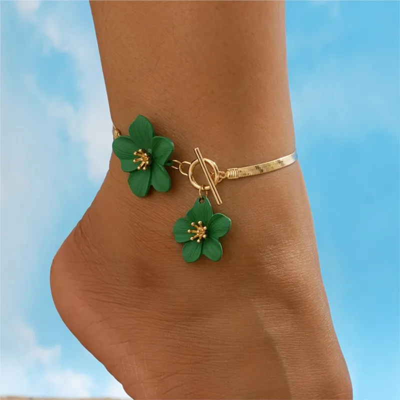 Elegantes, Schickes Fußkettchen Mit Blumenanhänger Für Damen, Urlaub Und Alltag, Sommer-Boho-Fußkette, Party-Schmuck, Geschenke Elegantes, Schickes Fußkettchen Mit Blumenanhänger Für Damen, Urlaub Und Alltag, Sommer-Boho-Fußkette, Party-Schmuck, Geschenke - Image 2