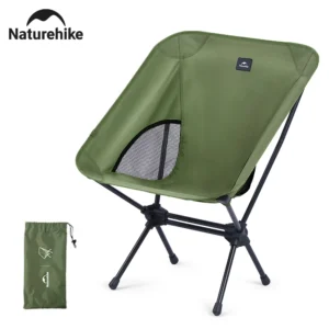 Naturehike Chair Foldable Chair Camping Lightweight Khaki Picnic BBQ Fishing Widen Chairs Outdoor Equipment Portable