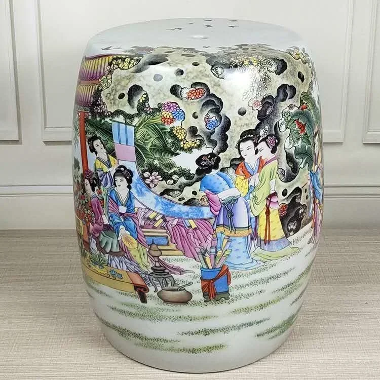 New Chinese Style Carved Pattern Ottoman Movable Living Room Accent Furniture Artistic Home Decor New Chinese Style Carved Pattern Ottoman Movable Living Room Accent Furniture Artistic Home Decor - Image 9