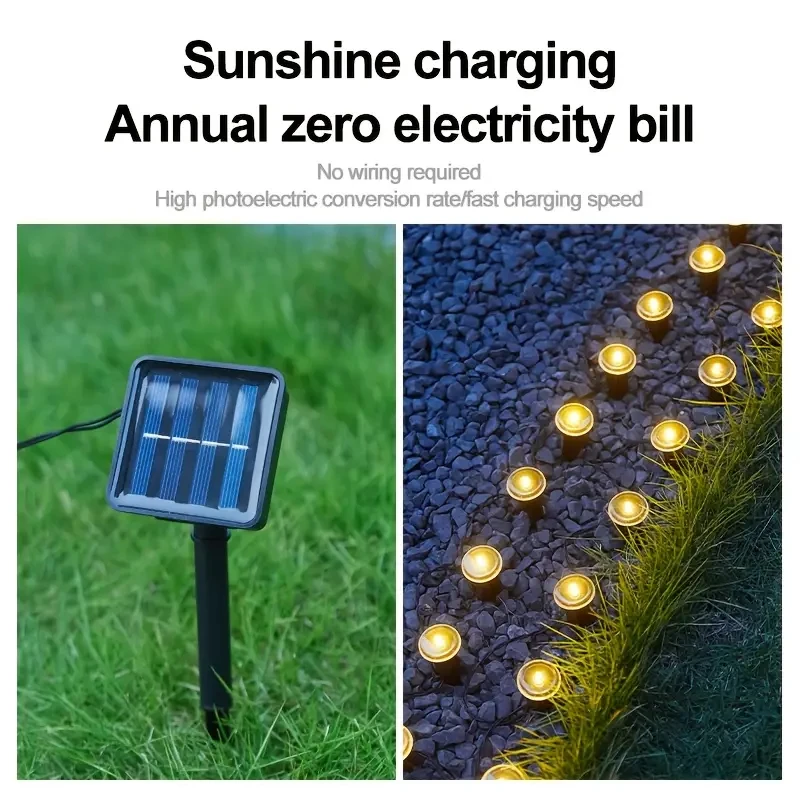 Solar-Led-Garten-Wegeleuchte, 15/30 Leds, 8 Modi, Wasserdichte Rasenlampe Für Den Außenbereich, Für Camping, Hochzeiten, Weihnachten, Urlaub, Beleuchtung Solar-Led-Garten-Wegeleuchte, 15/30 Leds, 8 Modi, Wasserdichte Rasenlampe Für Den Außenbereich, Für Camping, Hochzeiten, Weihnachten, Urlaub, Beleuchtung - Image 4