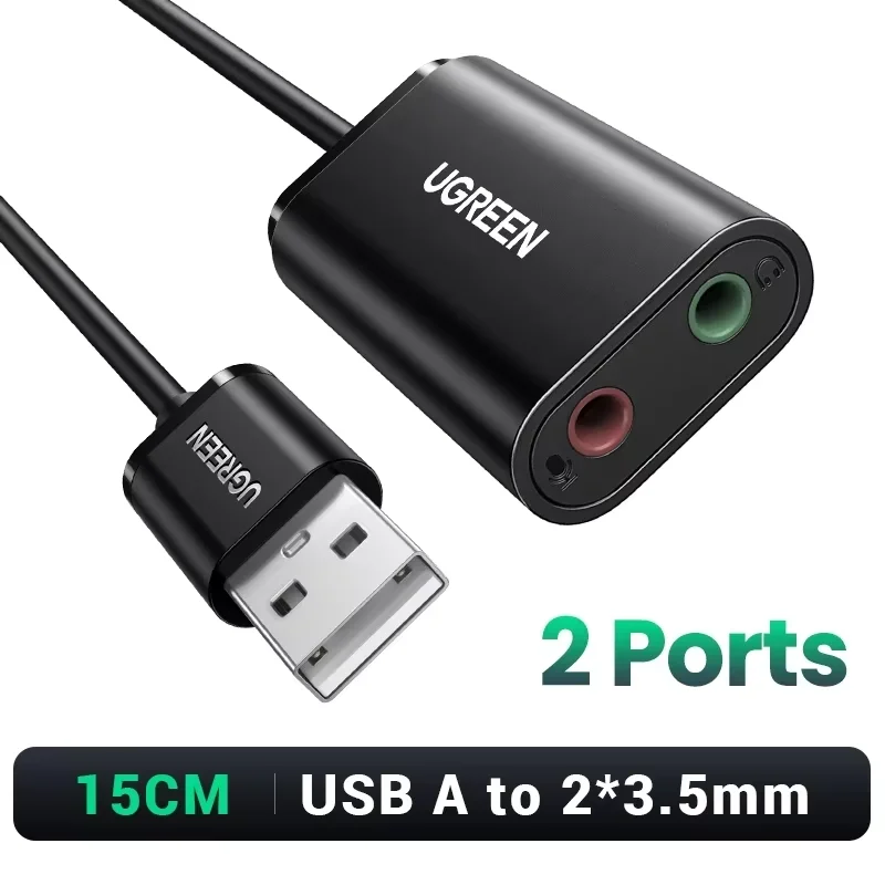 Ugreen Usb-Soundkarte Mit 3,5-Mm-Mikrofon- Und Kopfhöreranschluss – Externer Audioadapter Für Pc, Laptop &Amp; Ps4 Ugreen Usb-Soundkarte Mit 3,5-Mm-Mikrofon- Und Kopfhöreranschluss – Externer Audioadapter Für Pc, Laptop &Amp; Ps4 - Image 8