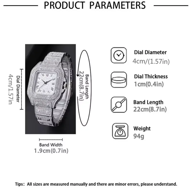 Klassische Luxus Business Herren Stahlband Platz Römische Skala Strass Quarzuhr Freizeit Männliche Armbanduhr Relogio Masculino Klassische Luxus Business Herren Stahlband Platz Römische Skala Strass Quarzuhr Freizeit Männliche Armbanduhr Relogio Masculino - Image 6