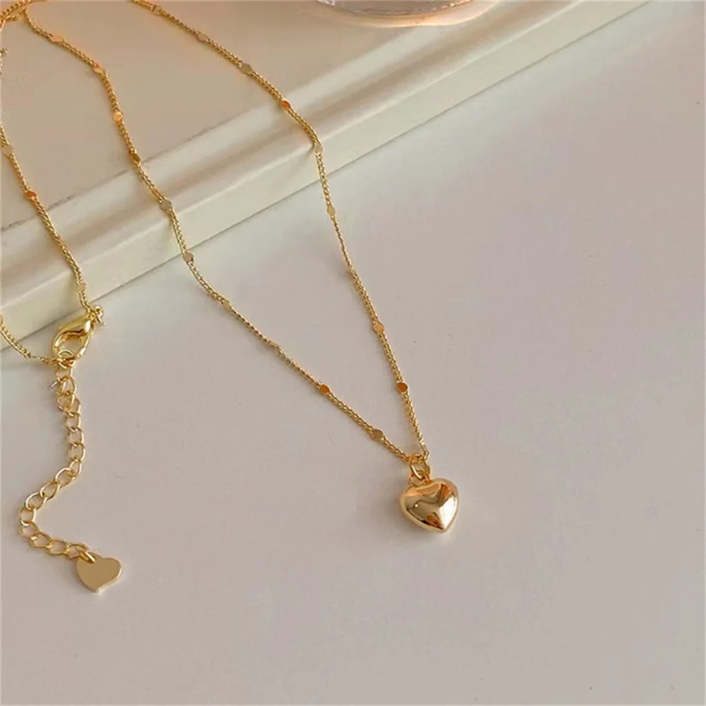 Einfache Liebe Anhänger Schlüsselbein Kette Halskette Trendy Gold Farbe Halsband Für Frauen Mode Schmuck Personalisierte Geschenk Einfache Liebe Anhänger Schlüsselbein Kette Halskette Trendy Gold Farbe Halsband Für Frauen Mode Schmuck Personalisierte Geschenk - Image 3