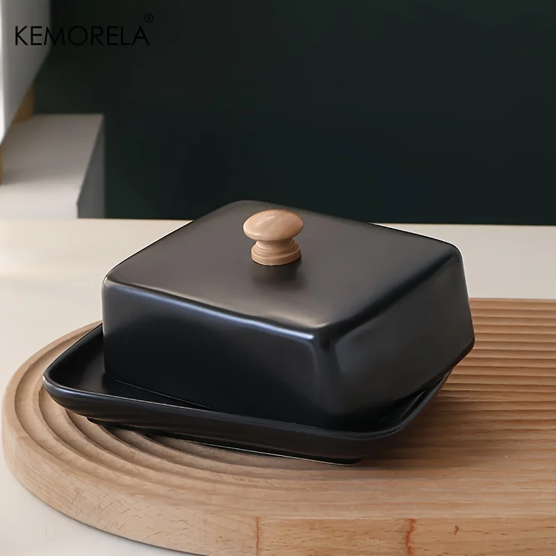 Keramik-Butterdose Mit Deckel, Rechteckige, Verschließbare Käseaufbewahrungsbox, Hochwertig Und Elegant Für Küche &Amp; Restaurant. Keramik-Butterdose Mit Deckel, Rechteckige, Verschließbare Käseaufbewahrungsbox, Hochwertig Und Elegant Für Küche &Amp; Restaurant. - Image 3