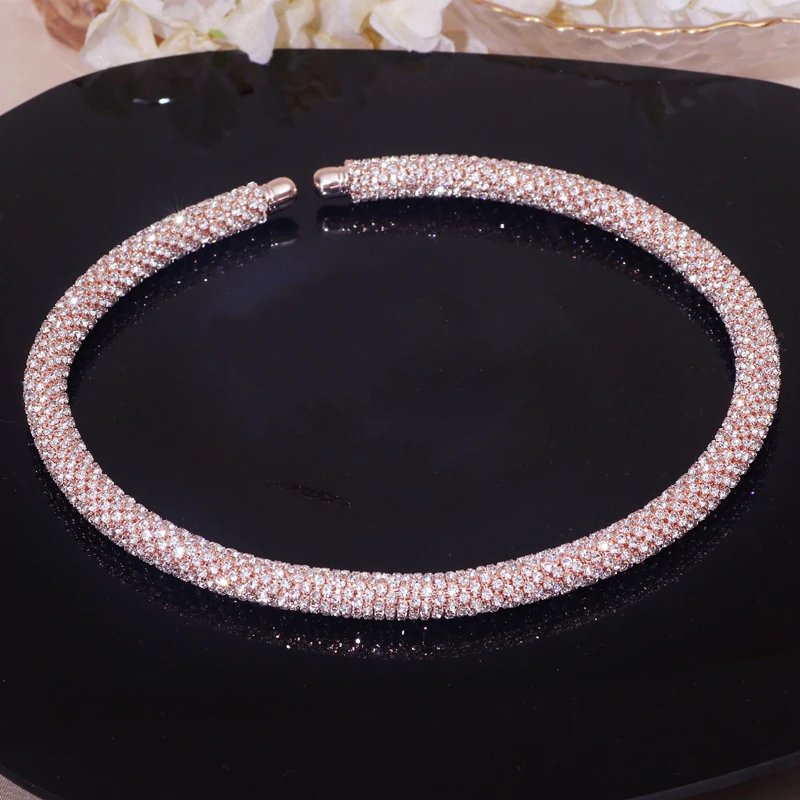Neue Mode Strass Kragen Choker Halskette Für Frauen Übertrieben Einfache Große Klobige Kette Halskette Drehmomente Schmuck Zubehör Neue Mode Strass Kragen Choker Halskette Für Frauen Übertrieben Einfache Große Klobige Kette Halskette Drehmomente Schmuck Zubehör - Image 12