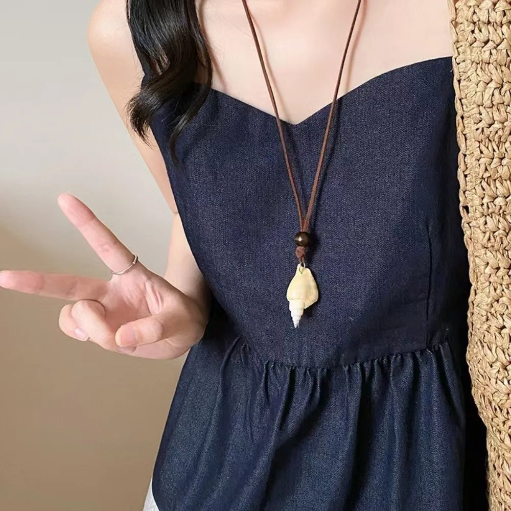 Bohemian Retro Seestern Anhänger Halskette Für Frauen Sommer Ozean Y2K Zubehör Shell Conch Lange Kette Halskette Schmuck Geschenke Bohemian Retro Seestern Anhänger Halskette Für Frauen Sommer Ozean Y2K Zubehör Shell Conch Lange Kette Halskette Schmuck Geschenke - Image 5