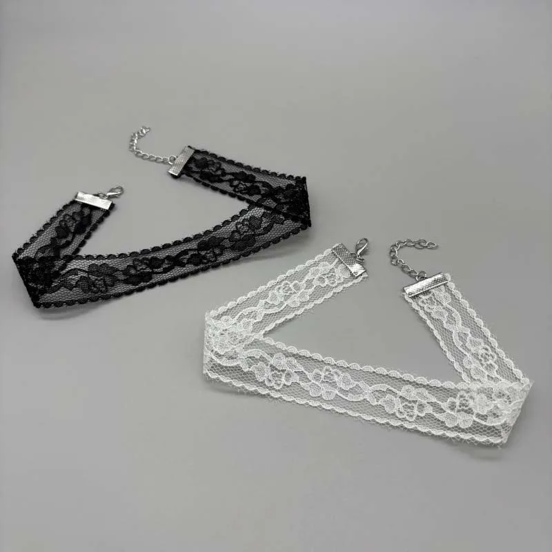 Kurze Spitze Halsband Halskette Für Frauen Mädchen Schwarz Weiß Farbe Mode Romantische Halskette Geschenk Für Party Großhandel Hals Schmuck Kurze Spitze Halsband Halskette Für Frauen Mädchen Schwarz Weiß Farbe Mode Romantische Halskette Geschenk Für Party Großhandel Hals Schmuck