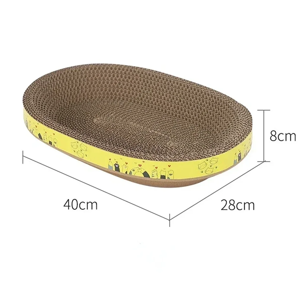 Cat Scratching Board Protect Furniture Grinding Claw Toys Oval Corrugated Paper Wear-Resistant Cat Nest Cat Accessories Cat Scratching Board Protect Furniture Grinding Claw Toys Oval Corrugated Paper Wear-Resistant Cat Nest Cat Accessories - Image 8
