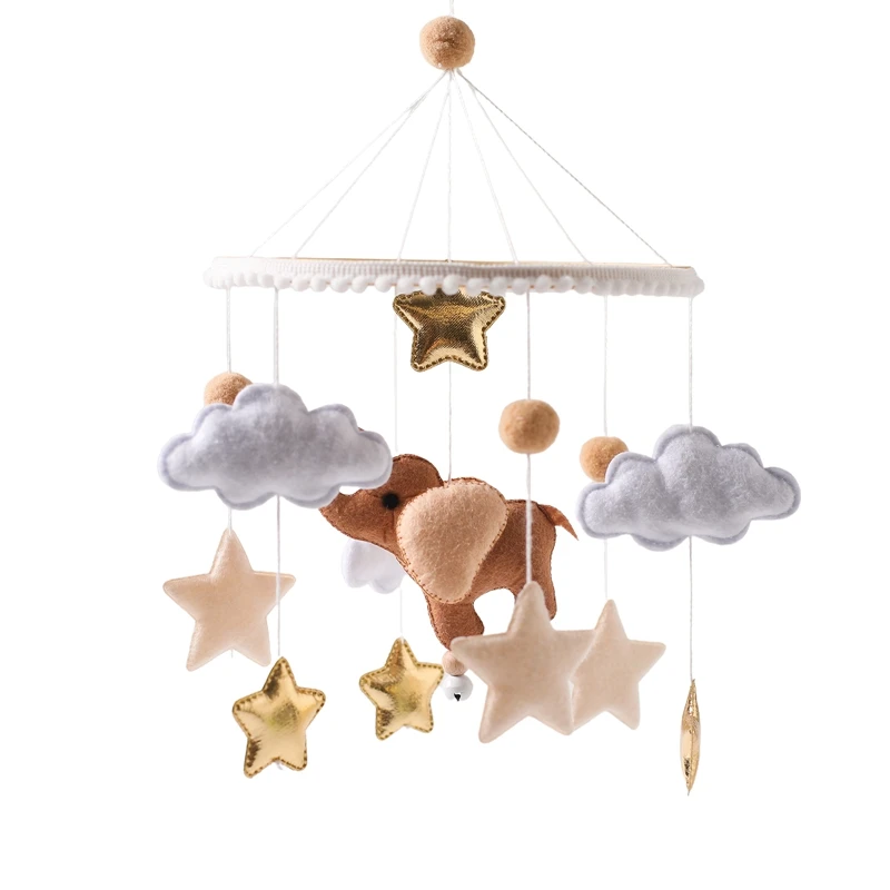 Babymobile Mit Holzrasseln, Weichen Filz-Tierfiguren, Musikbox Und Hängespielzeug Für Neugeborene – Babygeschenke Babymobile Mit Holzrasseln, Weichen Filz-Tierfiguren, Musikbox Und Hängespielzeug Für Neugeborene – Babygeschenke - Image 7