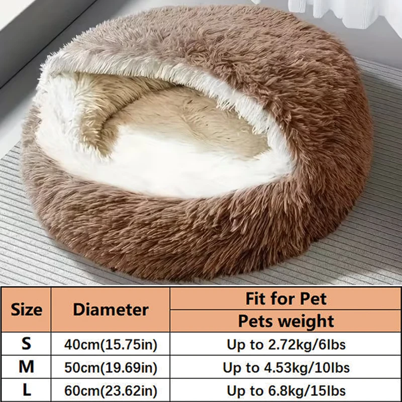 Gemütliche Katzenbetten, Hundematratzen, Warme, Weiche Plüsch-Haustierbetten, Muschelförmige, Halbgeschlossene Katzenschlafnester Für Kleine Hunde Und Kätzchen Gemütliche Katzenbetten, Hundematratzen, Warme, Weiche Plüsch-Haustierbetten, Muschelförmige, Halbgeschlossene Katzenschlafnester Für Kleine Hunde Und Kätzchen - Image 8