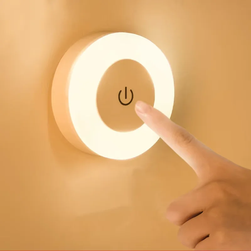 Energiesparende Led-Nachtlichter Mit Berührungssensor, Usb-Aufladbar, Magnetische Wandleuchte Für Zimmer, Flur, Schlafzimmer, Runde Tragbare Nachtlampe Energiesparende Led-Nachtlichter Mit Berührungssensor, Usb-Aufladbar, Magnetische Wandleuchte Für Zimmer, Flur, Schlafzimmer, Runde Tragbare Nachtlampe