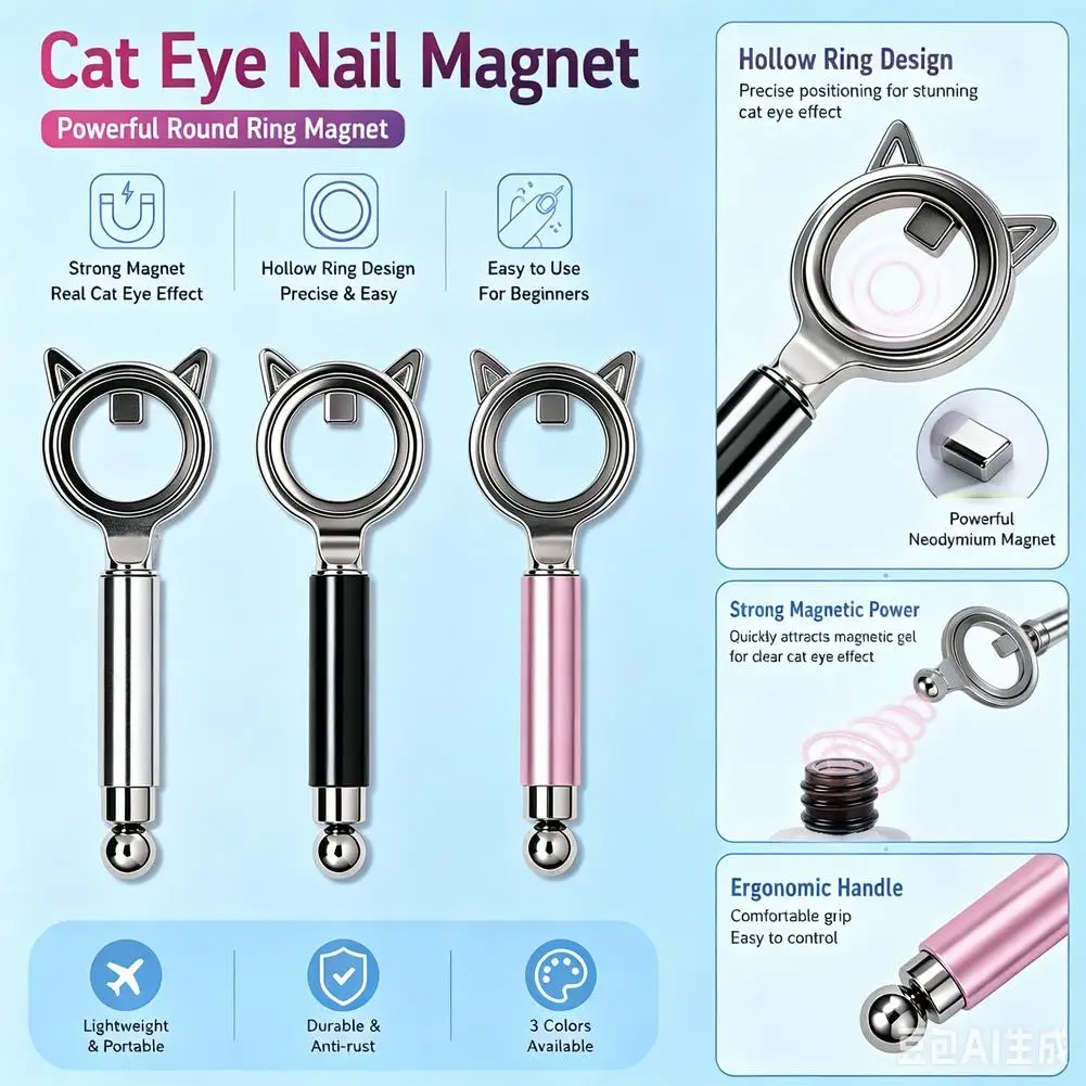 Katzenauge-Nagelmagnet – Doppelseitiger Magnetstab Für Nail Art Katzenauge-Nagelmagnet – Doppelseitiger Magnetstab Für Nail Art - Image 4