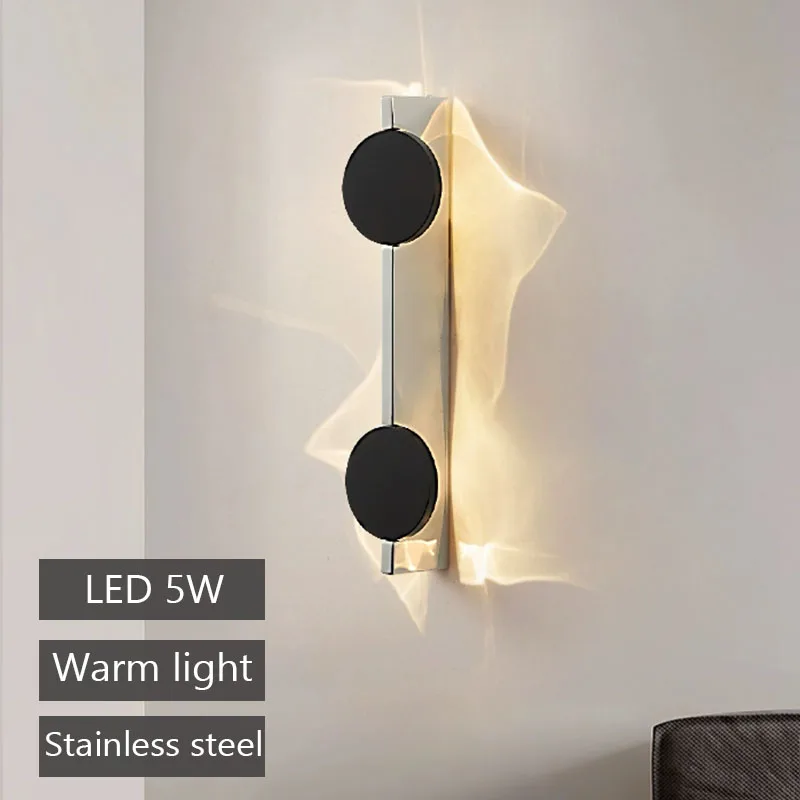 Moderne Led-Wandleuchte Drehbare Wellblech-Wandlampe Edelstahl Atmosphärische Wandleuchten Hotel Schlafzimmer Bettkopfleuchten Moderne Led-Wandleuchte Drehbare Wellblech-Wandlampe Edelstahl Atmosphärische Wandleuchten Hotel Schlafzimmer Bettkopfleuchten - Image 8