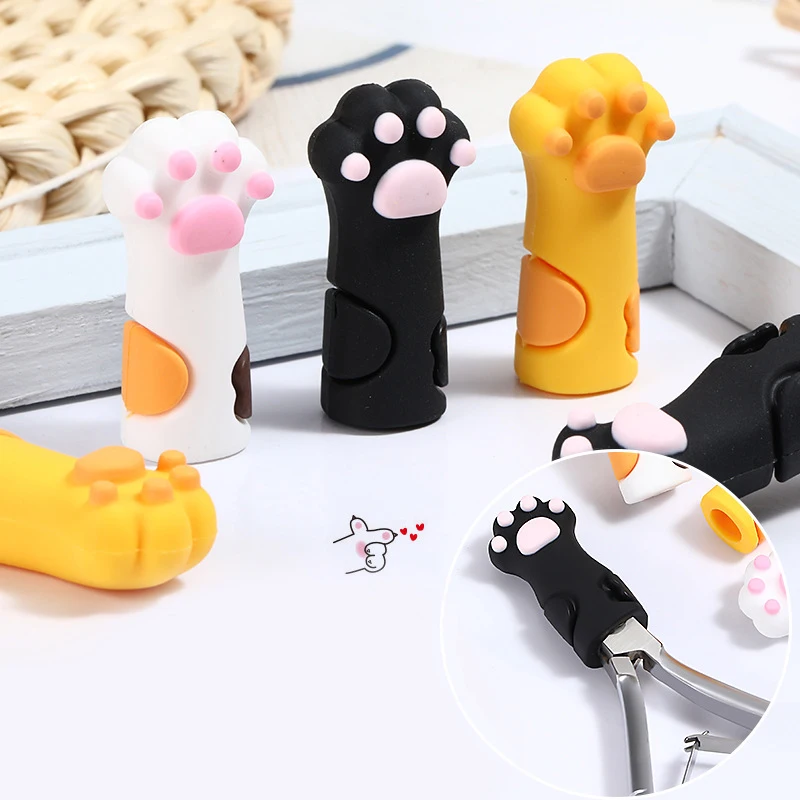 Niedliche Katzenkralle Silikon Pinzette Schutz Für Nagelpflege Katzenkralle Silikon Pinzette