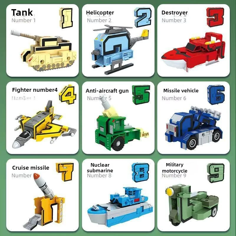Assemble Robots Transformation Action Figure Car Model Deformation Number Letters Alphabet Math Educational Children Toys Assemble Robots Transformation Action Figure Car Model Deformation Number Letters Alphabet Math Educational Children Toys - Image 4