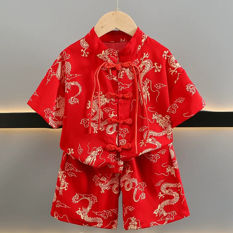 Fashion Baby Tang Costume Tops Pants Two-Piece Set Boy Outfit Casual Children'S Sets Summer Tweens Boys Hanfu Suit Kids Clothing Fashion Baby Tang Costume Tops Pants Two-Piece Set Boy Outfit Casual Children'S Sets Summer Tweens Boys Hanfu Suit Kids Clothing - Image 21