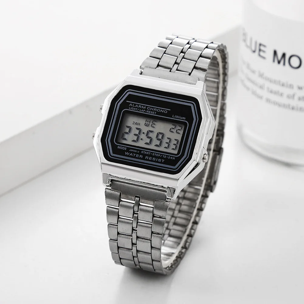 Frauen Männer Unisex Uhr Gold Silber Schwarz Vintage Led Digital Sport Militär Armbanduhren Elektronische Digitale Geschenk Geschenk Männlich Frauen Männer Unisex Uhr Gold Silber Schwarz Vintage Led Digital Sport Militär Armbanduhren Elektronische Digitale Geschenk Geschenk Männlich - Image 11