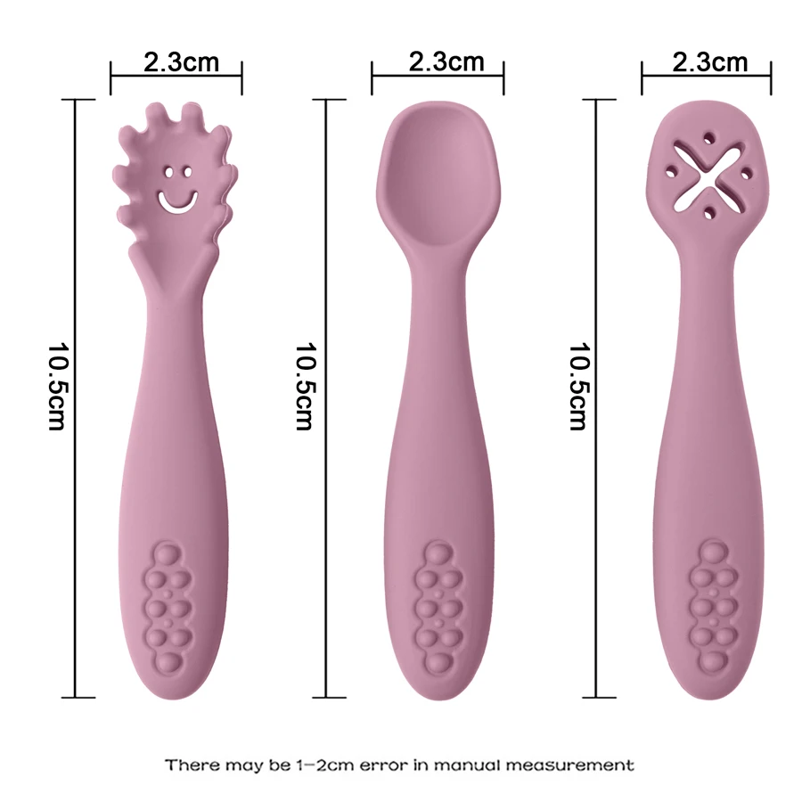 3Pcs Silicone Spoon Fork For Baby Utensils Set Feeding Food Toddler Learn To Eat Training Soft Fork Cutlery Children'S Tableware 3Pcs Silicone Spoon Fork For Baby Utensils Set Feeding Food Toddler Learn To Eat Training Soft Fork Cutlery Children'S Tableware - Image 4