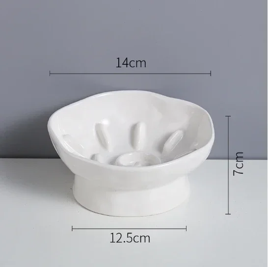 Cat Food Bowl Ceramic Elevated Cats Small Dogs Slow Feed Bowls Anti-Choking Pet Eating Feeders Anti-Gulping Puppy Supplies Cat Food Bowl Ceramic Elevated Cats Small Dogs Slow Feed Bowls Anti-Choking Pet Eating Feeders Anti-Gulping Puppy Supplies - Image 7