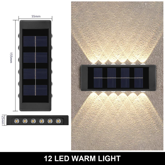 Solar-Led-Leuchte, Wasserdichte Außenwandleuchte, Dämmerungssensor-Zaunbeleuchtung Für Garten, Hof, Veranda, Gehweg, Camping, Heim-Dekoration Solar-Led-Leuchte, Wasserdichte Außenwandleuchte, Dämmerungssensor-Zaunbeleuchtung Für Garten, Hof, Veranda, Gehweg, Camping, Heim-Dekoration - Image 14