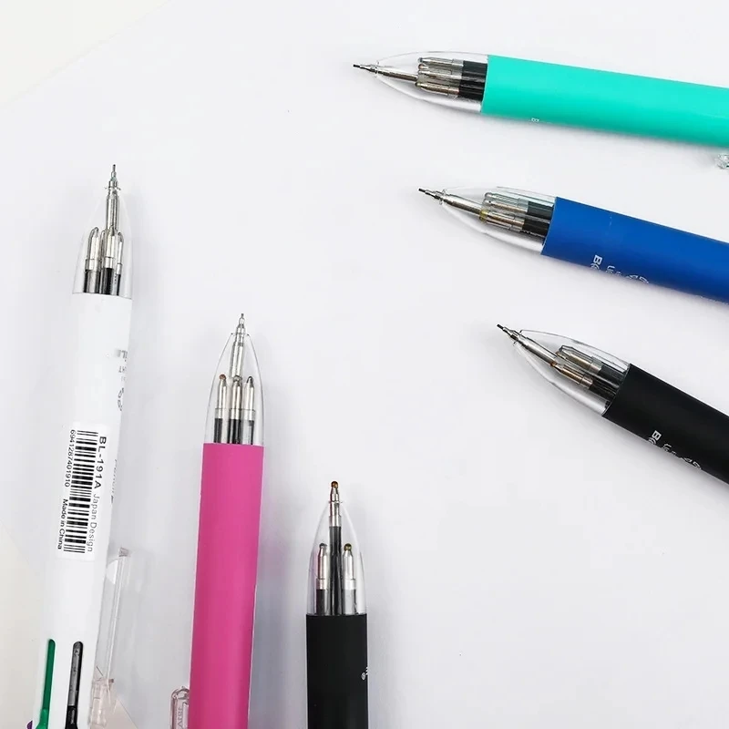6-In-1 Mehrfarbige Kugelschreiber, 5 Farben, Kugelschreiber, 1, Automatischer Bleistift Mit Radiergummi Für Schule, Büro, Schreibbedarf, Schreibwaren 6-In-1 Mehrfarbige Kugelschreiber, 5 Farben, Kugelschreiber, 1, Automatischer Bleistift Mit Radiergummi Für Schule, Büro, Schreibbedarf, Schreibwaren - Image 4