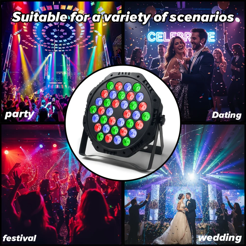 36 Led Usb Rgb Flachstrahler – Dmx512 Bühnenlicht Mit Farbwechsel Für Ktv, Club, Bar, Disco Und Partys 36 Led Usb Rgb Flachstrahler – Dmx512 Bühnenlicht Mit Farbwechsel Für Ktv, Club, Bar, Disco Und Partys - Image 3