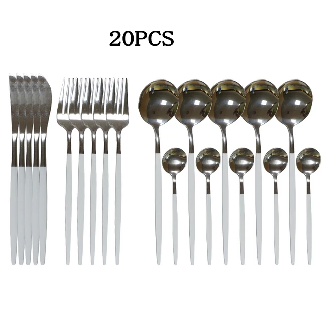 20 Stücke Gold Geschirr Set Edelstahl Besteck Set Spiegel Besteck Messer Gabel Löffel Geschirr Besteck Set Spülmaschine Sicher 20 Stücke Gold Geschirr Set Edelstahl Besteck Set Spiegel Besteck Messer Gabel Löffel Geschirr Besteck Set Spülmaschine Sicher - Image 4