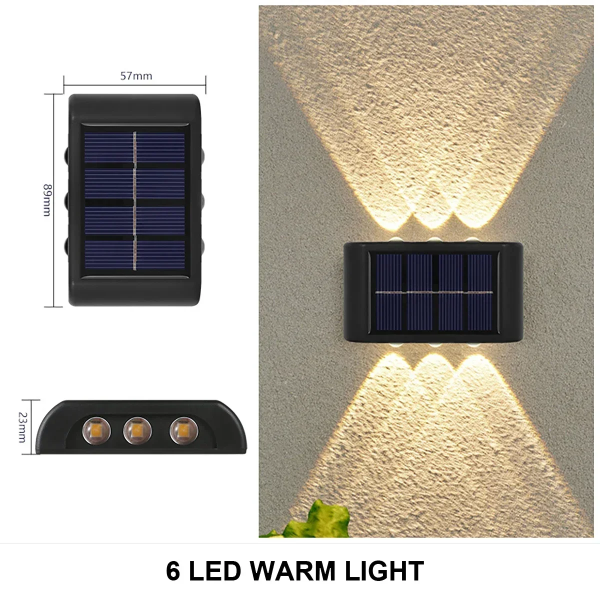 Solar-Led-Leuchte, Wasserdichte Außenwandleuchte, Dämmerungssensor-Zaunbeleuchtung Für Garten, Hof, Veranda, Gehweg, Camping, Heim-Dekoration Solar-Led-Leuchte, Wasserdichte Außenwandleuchte, Dämmerungssensor-Zaunbeleuchtung Für Garten, Hof, Veranda, Gehweg, Camping, Heim-Dekoration - Image 11