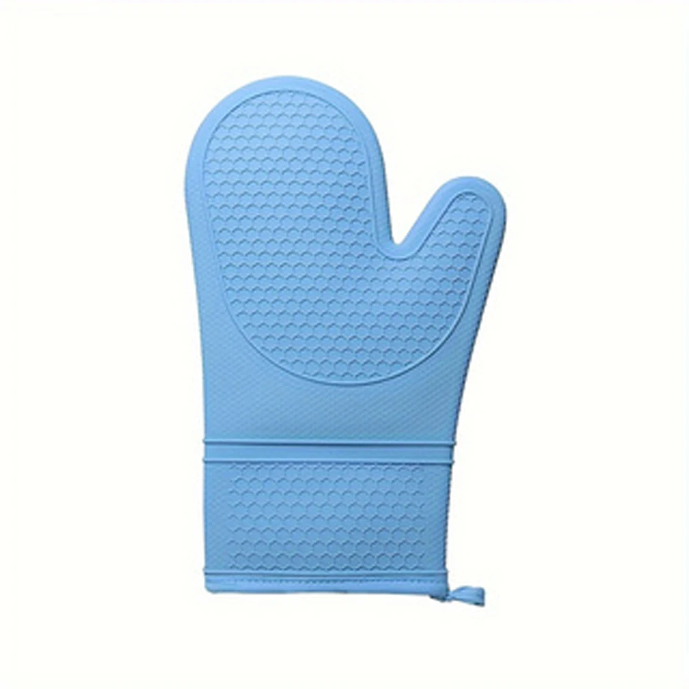 Hitzebeständiges Silikon-Ofenhandschuh-Set Mit Weichem Baumwollfutter, Lange, Flexible, Dicke Silikon-Ofenhandschuhe, Küchenhandschuh Hitzebeständiges Silikon-Ofenhandschuh-Set Mit Weichem Baumwollfutter, Lange, Flexible, Dicke Silikon-Ofenhandschuhe, Küchenhandschuh - Image 6