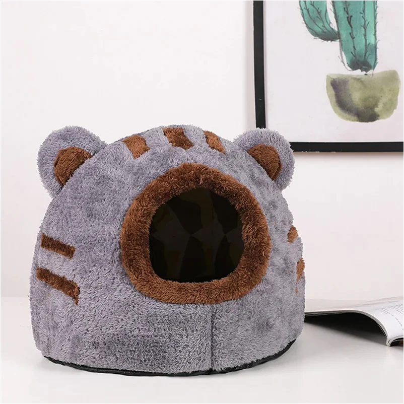 Winter-Tiefschlaf-Komfort-Katzenbett, Niedliches Bärenkopf-Form-Nest, Haustiere, Zelt, Gemütliche Höhle Für Katzen, Haus, Weiche Und Selbstwärmende Kätzchenbetten Winter-Tiefschlaf-Komfort-Katzenbett, Niedliches Bärenkopf-Form-Nest, Haustiere, Zelt, Gemütliche Höhle Für Katzen, Haus, Weiche Und Selbstwärmende Kätzchenbetten - Image 2