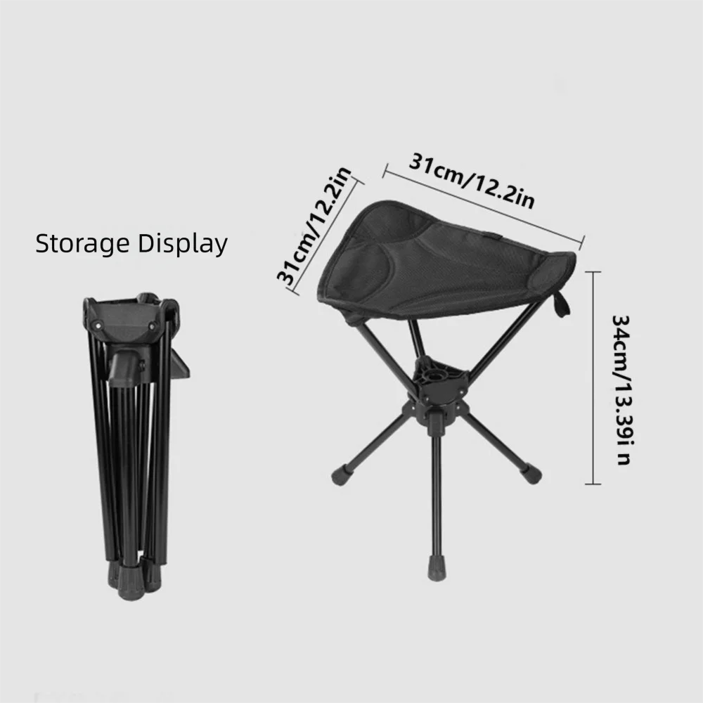 Three Legged Folding Rotating Stool Foldable Strong Load-Bearing Camping Stool Wear-Resistant Multifunctional Mazza Stool Three Legged Folding Rotating Stool Foldable Strong Load-Bearing Camping Stool Wear-Resistant Multifunctional Mazza Stool - Image 11