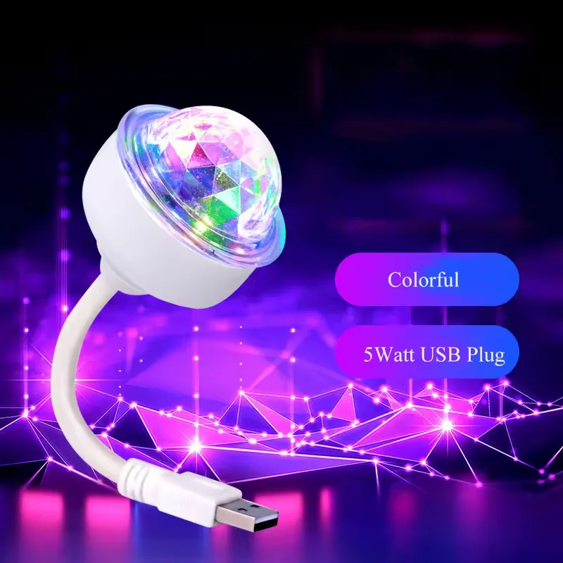 6W Mini-Usb Rgb Bühnenlicht – 360° Led Projektor Mit Sprachsteuerung 6W Mini-Usb Rgb Bühnenlicht – 360° Led Projektor Mit Sprachsteuerung - Image 2