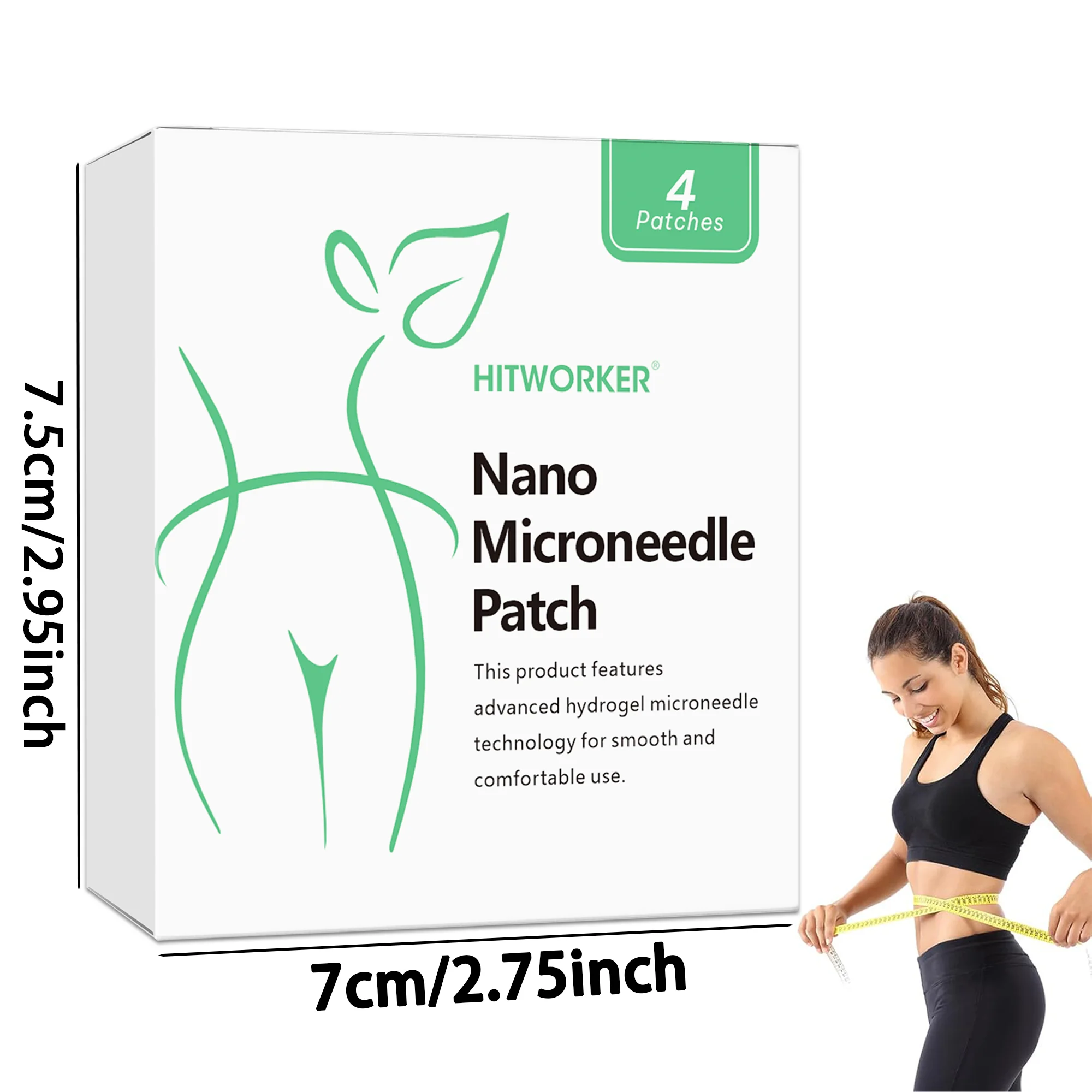 4 Stück Nano-Mikronadel-Pflaster Zur Effektiven Hautstraffung Und Körperformmanagement, Hohe Absorption, Hautpflege 4 Stück Nano-Mikronadel-Pflaster Zur Effektiven Hautstraffung Und Körperformmanagement, Hohe Absorption, Hautpflege - Image 2