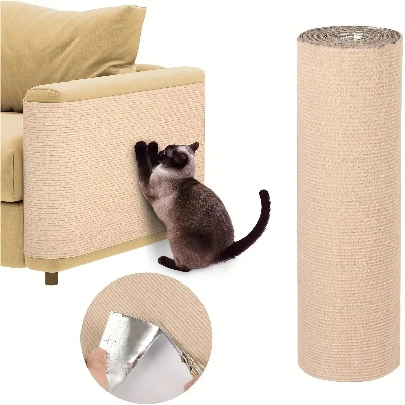 30X100Cm Self-Adhesive Customizable Cat Scratching Mat - Protects Furniture &Amp; Promotes Healthy Claws 30X100Cm Self-Adhesive Customizable Cat Scratching Mat - Protects Furniture &Amp; Promotes Healthy Claws