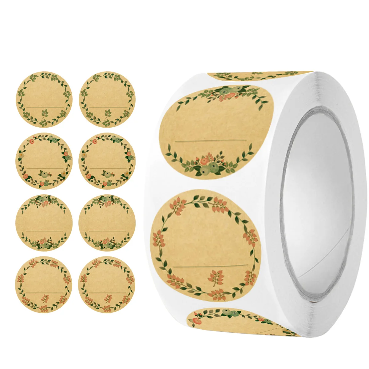 500 Stück 2,5 Cm Große Kraftpapier-Blumen-Dankeschön-Etikettenaufkleber Für Geschenkkarten, Paket, Party, Verpackung, Backen, Kleine Unternehmen 500 Stück 2,5 Cm Große Kraftpapier-Blumen-Dankeschön-Etikettenaufkleber Für Geschenkkarten, Paket, Party, Verpackung, Backen, Kleine Unternehmen