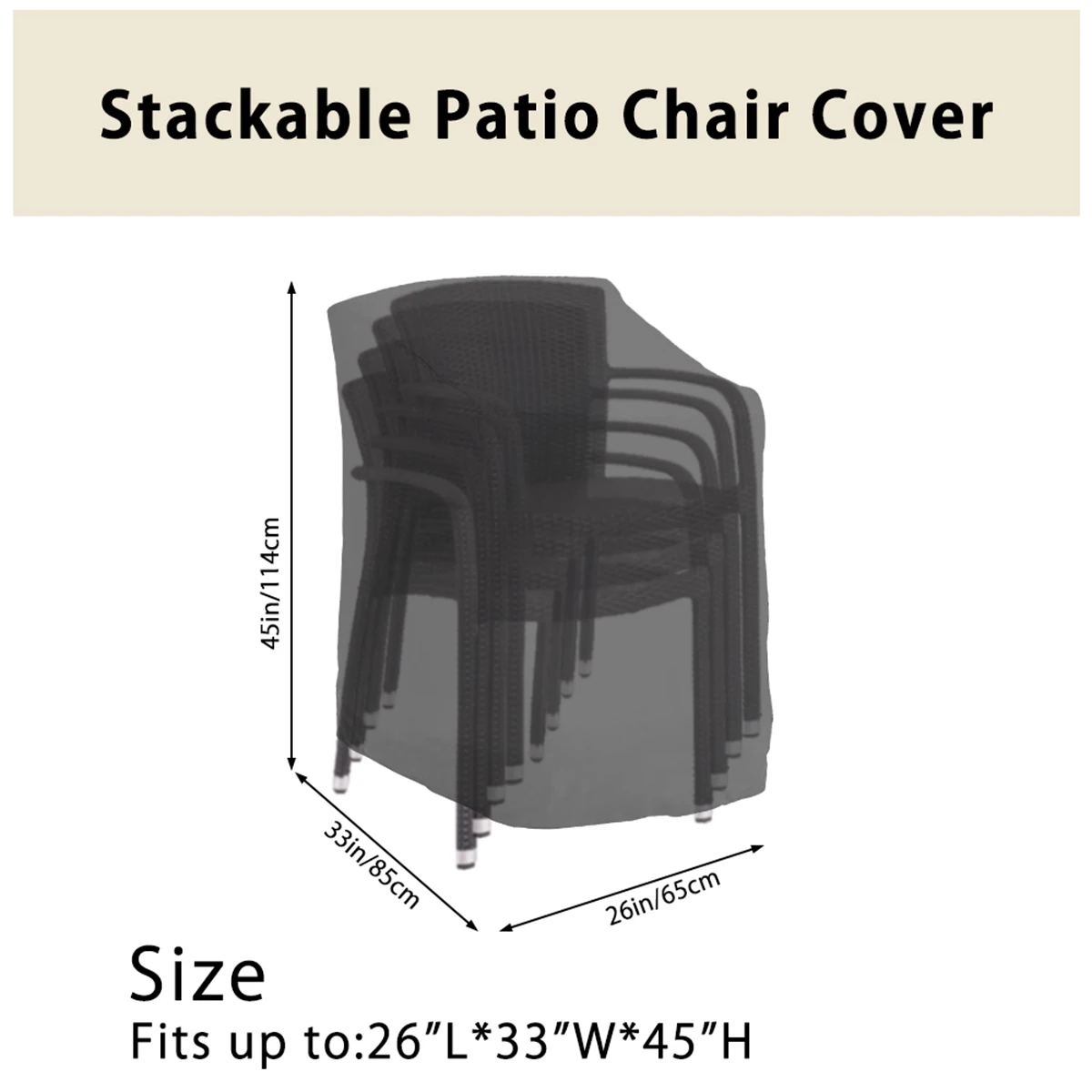Paragraph Stackable Patio Chair Cover Waterproof Outdoor Garden Furniture Cover Universal Cover Cheap Replacement Paragraph Stackable Patio Chair Cover Waterproof Outdoor Garden Furniture Cover Universal Cover Cheap Replacement - Image 2