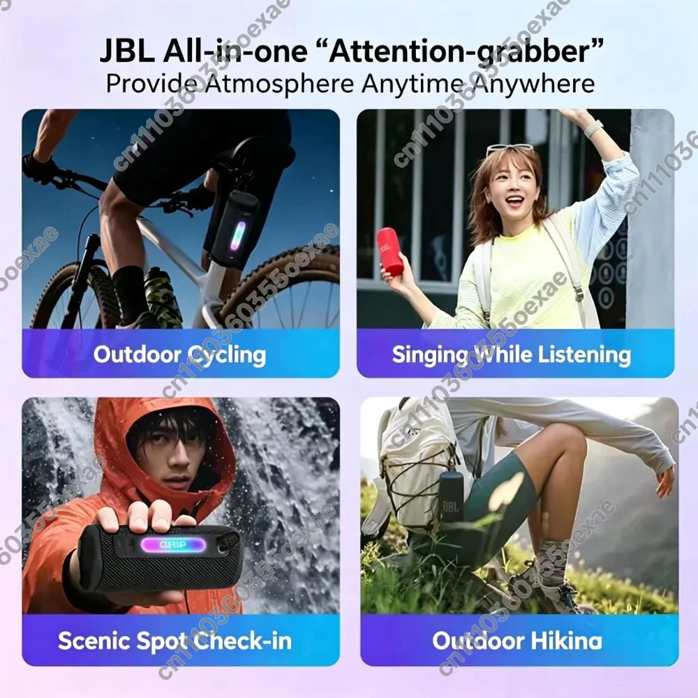Jbl Grip Music Neon Can Bluetooth-Lautsprecher Wasserdichter Outdoor Tragbarer Farbiger Nachtlicht-Ambiente-Lautsprecher Jbl Grip Music Neon Can Bluetooth-Lautsprecher Wasserdichter Outdoor Tragbarer Farbiger Nachtlicht-Ambiente-Lautsprecher - Image 4