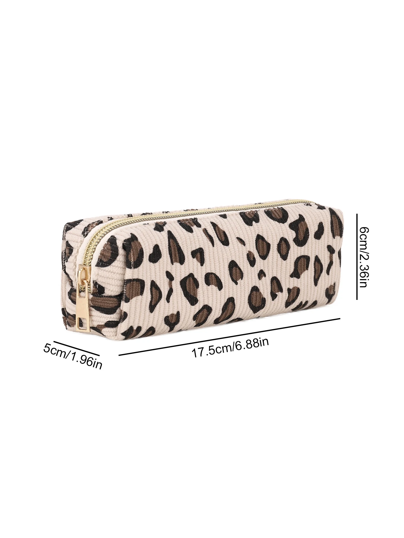 1 Stück Federmäppchen Aus Cord Mit Leopardenmuster, Nylon-Reißverschluss, Schreibwaren-Organizer, Make-Up-Reisetasche, Geschenk Für Teenager-Mädchen Zum Schulanfang 1 Stück Federmäppchen Aus Cord Mit Leopardenmuster, Nylon-Reißverschluss, Schreibwaren-Organizer, Make-Up-Reisetasche, Geschenk Für Teenager-Mädchen Zum Schulanfang - Image 8