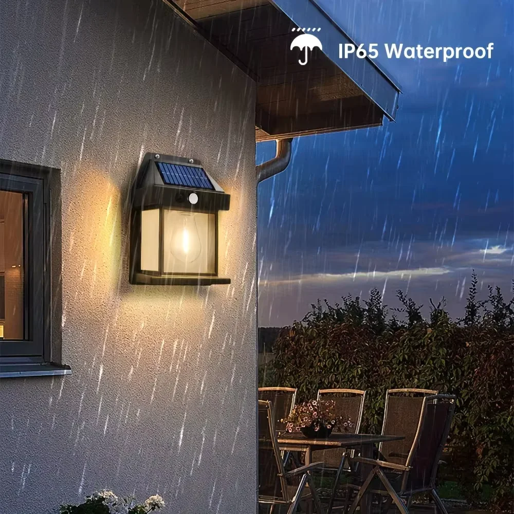 Solarbetriebene Wasserdichte Led-Wandleuchte Für Den Außenbereich, Leistungsstarke Solarenergielampe Mit Lichtsensor Für Garten, Hof, Zaun, Hausdekoration Solarbetriebene Wasserdichte Led-Wandleuchte Für Den Außenbereich, Leistungsstarke Solarenergielampe Mit Lichtsensor Für Garten, Hof, Zaun, Hausdekoration - Image 4