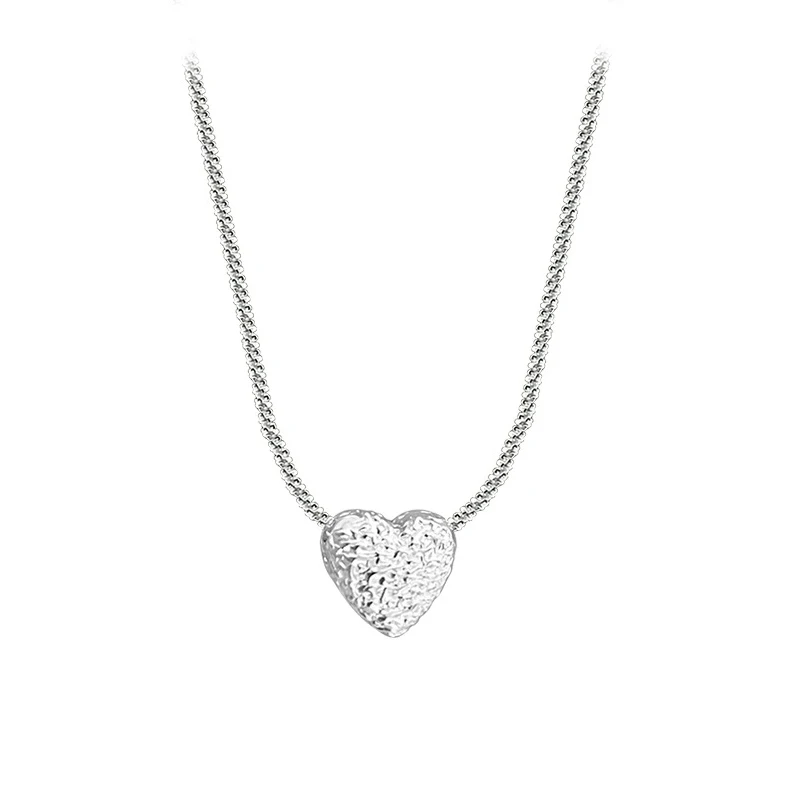 Nieuw 925 Sterling Zilver Mädchen Hammer Muster Liebe Halsket Einfache Herzförmige Anhänger Frauen Geschenk Boutique Schmuck Nk153 Nieuw 925 Sterling Zilver Mädchen Hammer Muster Liebe Halsket Einfache Herzförmige Anhänger Frauen Geschenk Boutique Schmuck Nk153 - Image 6