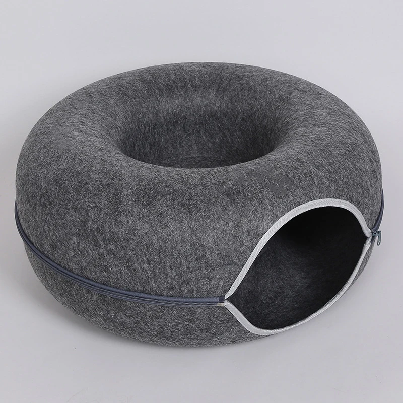 Donut Haustier Katze Tunnel Interaktives Bett Spielzeug Haus Katze Bett Dual-Use-Filz Indoor Katze Haus Kätzchen Sport Ausrüstung Katze Liefert Donut Haustier Katze Tunnel Interaktives Bett Spielzeug Haus Katze Bett Dual-Use-Filz Indoor Katze Haus Kätzchen Sport Ausrüstung Katze Liefert - Image 11