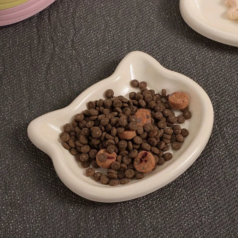 Home Pet Cat Bowl - Plastic Food Dish For Kittens Low-Profile Bowl For Canned Snacks Freeze-Dried Non-Slip Cat Feeding Plate Home Pet Cat Bowl - Plastic Food Dish For Kittens Low-Profile Bowl For Canned Snacks Freeze-Dried Non-Slip Cat Feeding Plate - Image 3
