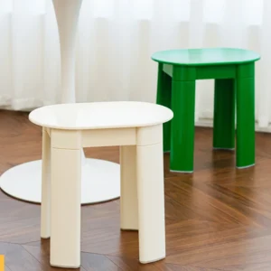 Creative Vintage Round Stool, Designer Nordic Bench, Minimalist Vanity Seat, Modern Ins-Style, Living Room Ottoman